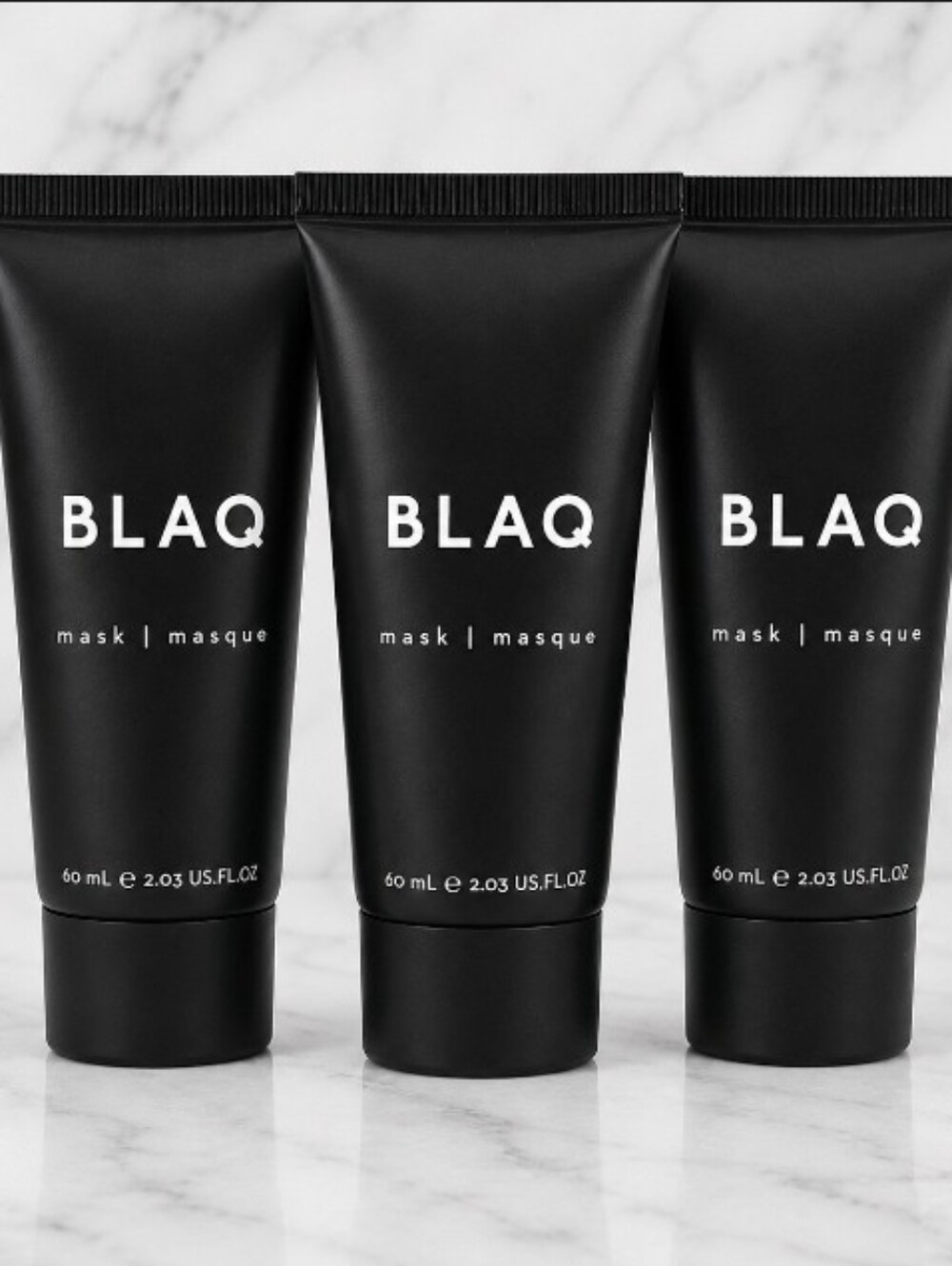 3 x BLAQ Activated Charcoal Face Mask 2 oz each New & SEALED!